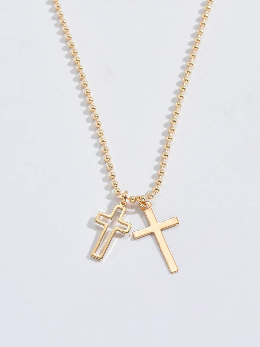 ✨ Classic Copper Cross Pendant Necklace – Elegant Religious Jewelry