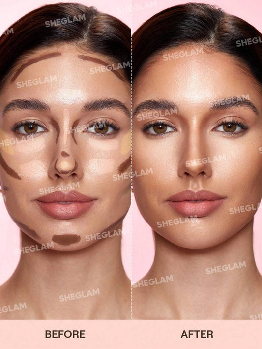 SHEGLAM Multi-Glam Face Pen 8-Color Contour & Highlighter Stick | Long-Lasting, Creamy, Non-Greasy Makeup