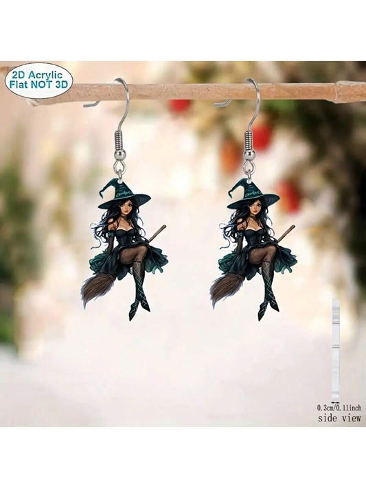 Dark Magic Witch Earrings - 925 Silver