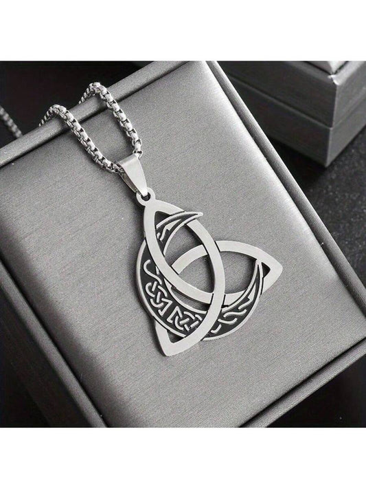 Mystical Witch & Moon Pendant Necklace (Unisex)