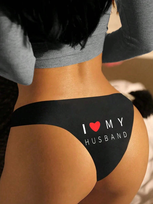 ✨ Women’s Seamless Ice Silk Panties – Low Waist Heart Print Sexy Lingerie Briefs Underwear