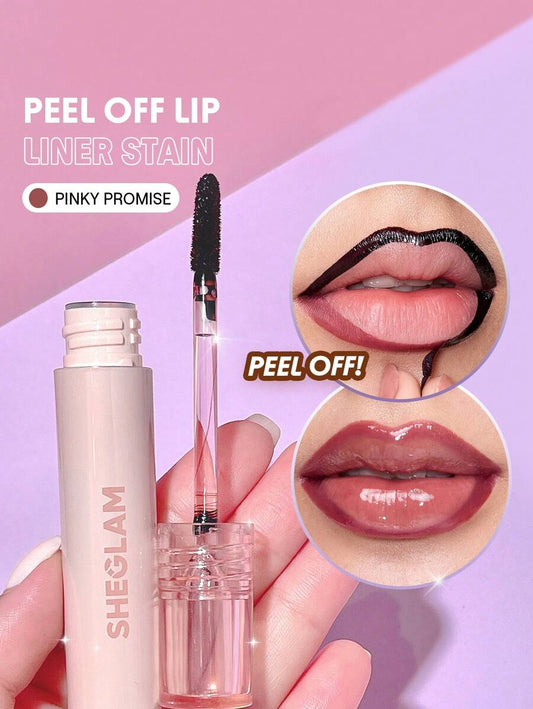 SHEGLAM Fall In Line Peel Off Lip Liner Stain – Pinky Promise | Long-Lasting Henna Lip Tint, Waterproof & Smudge-Proof