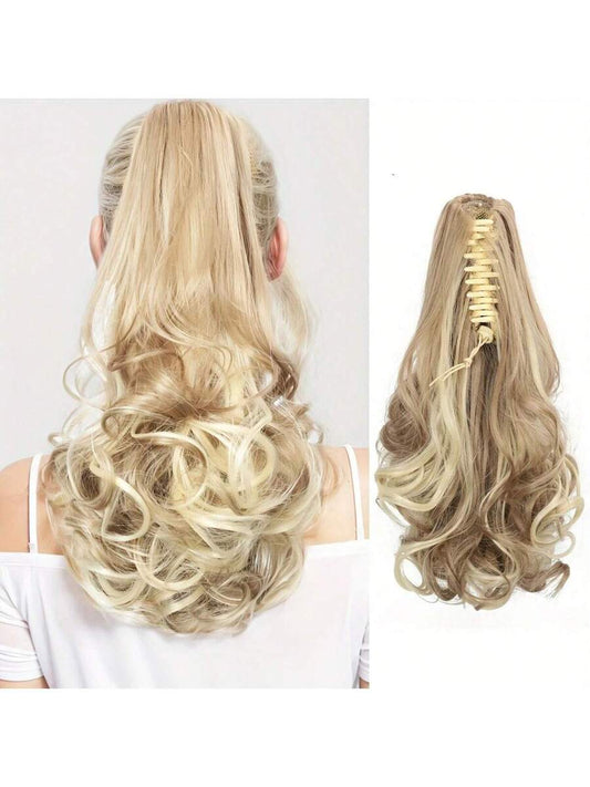 ✨ 16" Claw Clip Ponytail Extension – Body Wave Synthetic Hairpiece
