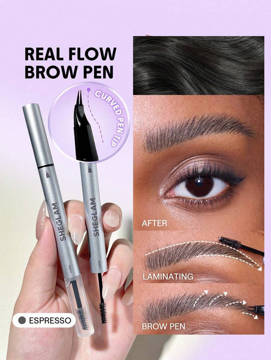 SHEGLAM Laminating Brow Pen – Dual-Ended Brow Pomade & Setting Gel
