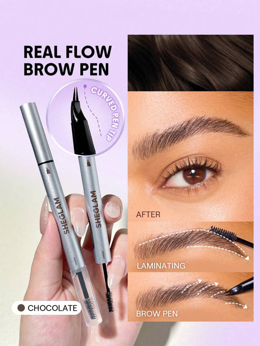 SHEGLAM Laminating Brow Pen – Dual-Ended Brow Pomade & Setting Gel