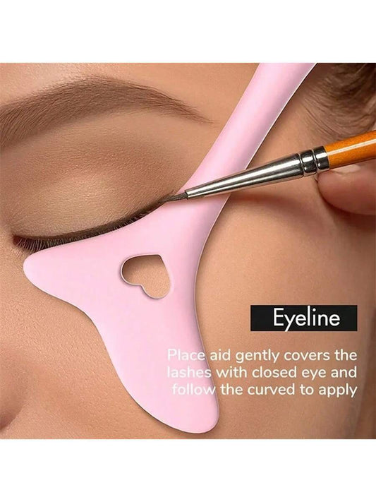 ✨ 2025 Silicone Eyeliner & Eyebrow Trimming Mold – Reusable Multi-Functional Eye Makeup Tool