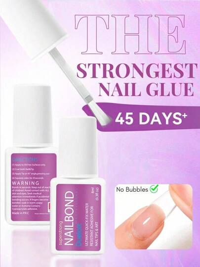 ✨ 1Pc Extra Strong Brush-On Nail Glue (8ml) – Acrylic, Press-On & Fake Nail Adhesive