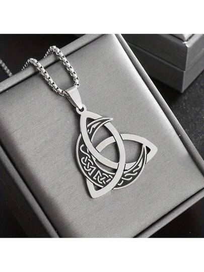 Mystical Witch & Moon Pendant Necklace (Unisex)