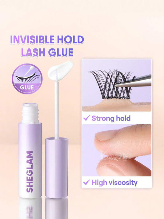 SHEGLAM Clear Invisible Lash Glue – Longwear Quick-Drying Lash Adhesive