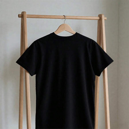 Vintage  Style Logo Black T-Shirt | Classic Retro Short Sleeve Casual Cool Men's Comfortable Summer Tee