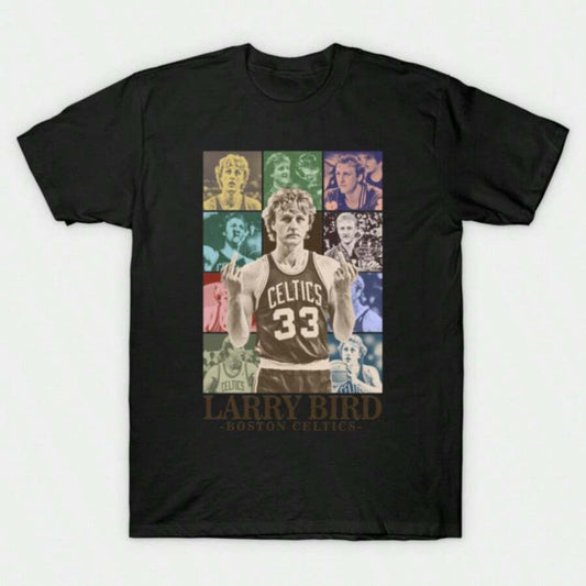 Larry Bird Retro 90s T-Shirt Black Shirt Men's Shirts Vintage