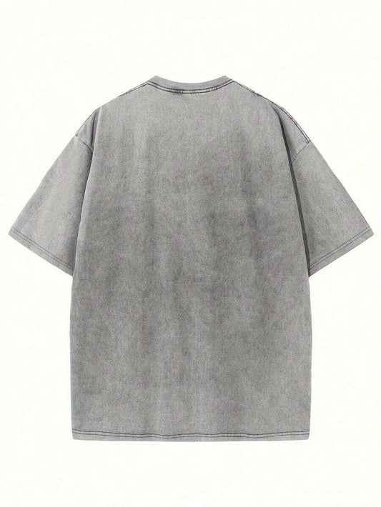 Valentine's Day Graphic Print Washed T-Shirt | 230G High-Quality Vintage Fashion Women's Casual Everyday Summer Tee | Perfect Lover Gift