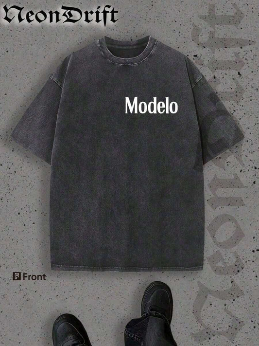 UFO Y2K Style Vintage Washed Drop Shoulder T-Shirt | Pure Cotton Loose Fit Unisex Modern Street Style Crew Neck Casual Summer Tee | Perfect Surprise Gift