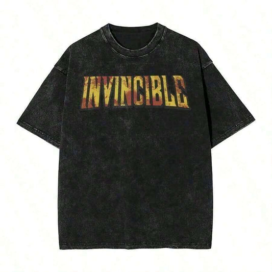 Superhero Vintage Washed Harajuku Street Style T-Shirt | Unisex Hip-Hop Loose Comfortable Casual Graphic Summer Tee Men Women
