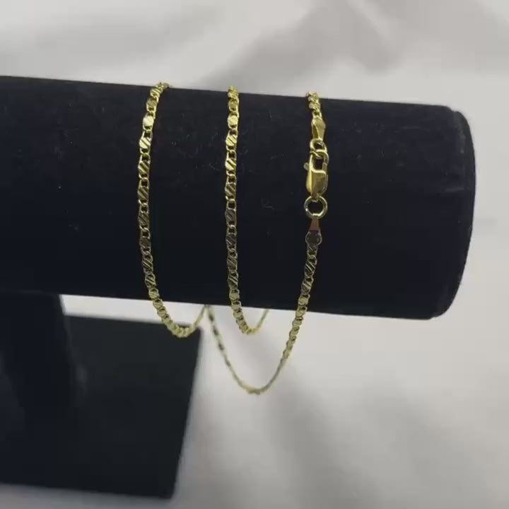 Unisex 16–30 Inch 18K Gold Plated Flat Link Chain Necklace – 2mm Minimalist Choker